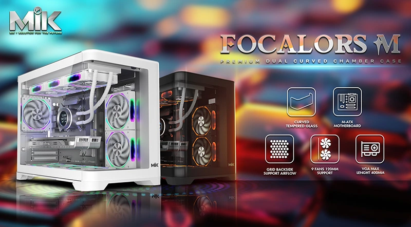 Case máy tính MIK FOCALORS M White Case máy tính MIK FOCALORS M White