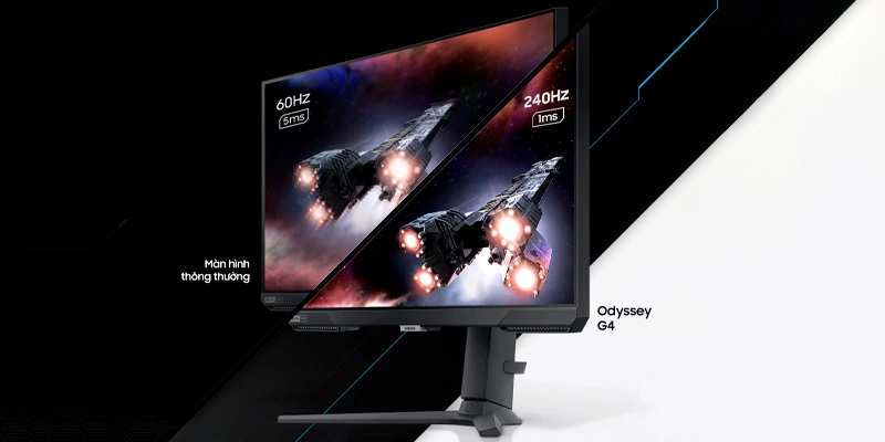 Tốc độ làm mới 240Hz siêu mượt, thời gian phản hồi 1ms GtG