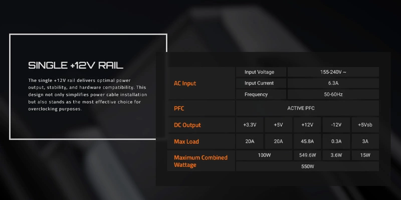 Nguồn máy tính Gigabyte P550SS 550W 80 Plus Silver GP-P550SS