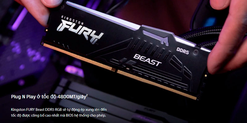 Hiệu năng DDR5 vượt trội, dung lượng lớn đáp ứng mọi nhu cầu Hiệu năng DDR5 vượt trội, dung lượng lớn đáp ứng mọi nhu cầu