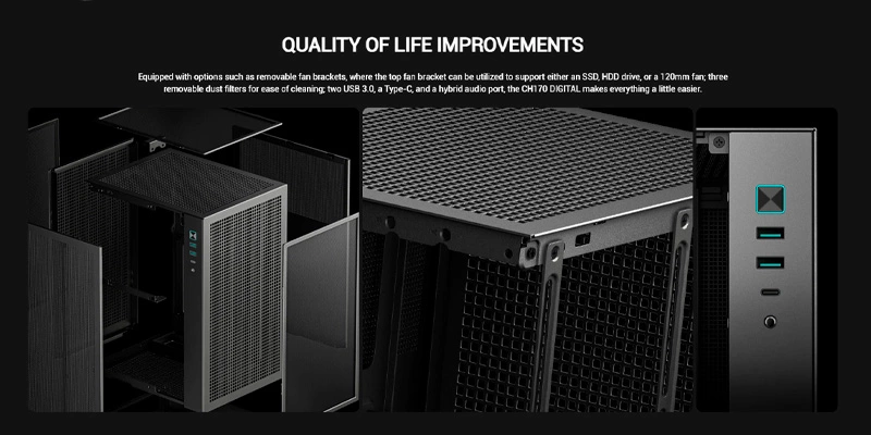 Case máy tính ITX DeepCool CH170 Digital