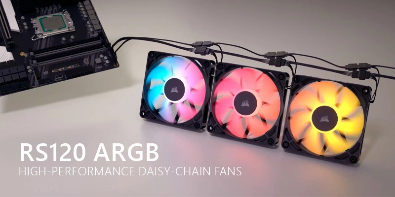Bộ ba Fan Case Corsair RS120 ARGB 120mm PWM White CO-9050185-WW Bộ ba Fan Case Corsair RS120 ARGB 120mm PWM White CO-9050185-WW