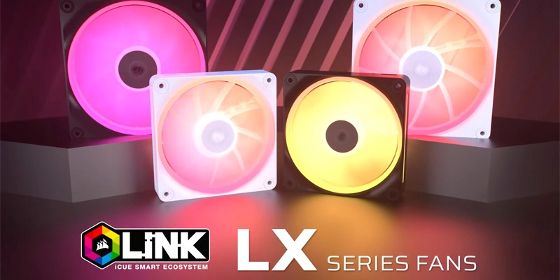Bộ ba Fan Case Corsair iCUE LINK LX120 RGB 120mm PWM Black CO-9051026-WW Bộ ba Fan Case Corsair iCUE LINK LX120 RGB 120mm PWM Black CO-9051026-WW