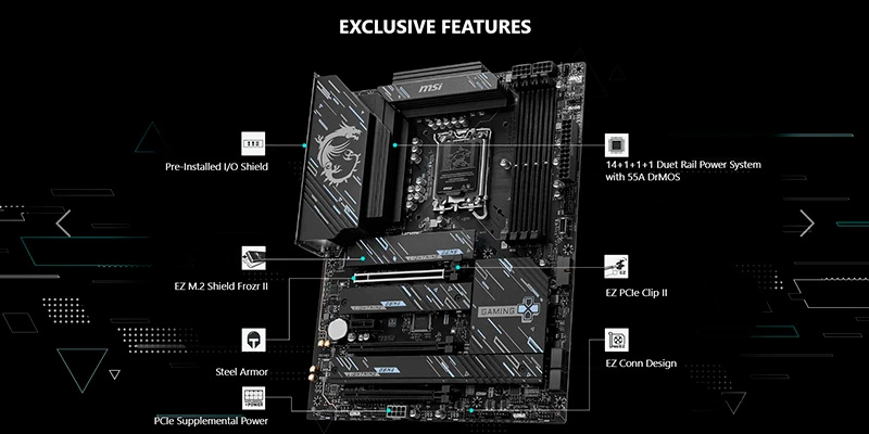 Mainboard PC MSI Z890 GAMING PLUS WIFI Mainboard PC MSI Z890 GAMING PLUS WIFI