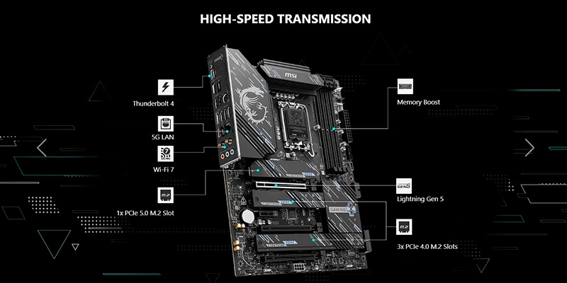 Mainboard PC MSI Z890 GAMING PLUS WIFI Mainboard PC MSI Z890 GAMING PLUS WIFI