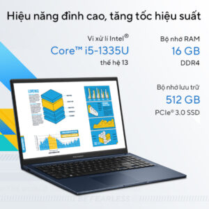 Laptop Asus Vivobook 15 X1504VA-NJ070W (i5 1335U/ 16GB/ 512GB SSD/ 15.6 inch FHD/ Win11/ Blue)