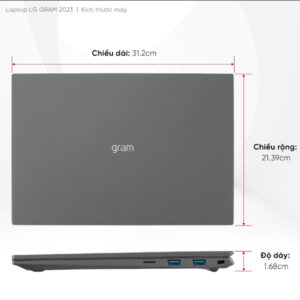 Laptop LG Gram 14Z90R-G.AH53A5 (i5 1340P/ 16GB/ 256GB SSD/14 inch WUXGA/Win11/ Grey)