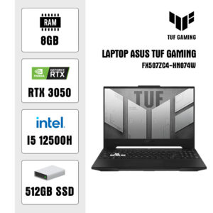 Laptop Asus TUF Gaming FX507ZC4-HN074W (i5 12500H/ 8GB/ 512GB SSD/ RTX 3050 4GB/ 15.6 inch FHD/ 144Hz/ Win11/ Grey/ Vỏ nhôm)