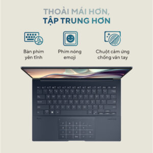 Laptop Asus Zenbook 14 OLED UX3405MA-PP151W (Ultra 5 125H/ 16GB/ 512GB SSD/ 14 inch 3K/ 120Hz/ Win11/ Blue/ Vỏ nhôm)