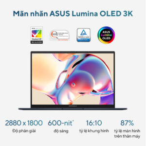 Laptop Asus Zenbook 14 OLED UX3405MA-PP151W (Ultra 5 125H/ 16GB/ 512GB SSD/ 14 inch 3K/ 120Hz/ Win11/ Blue/ Vỏ nhôm)