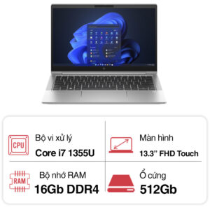 Laptop HP EliteBook 630 G10 9J0B7PT (i7 1355U/ 16GB/ 512GB SSD/13.3 inch FHD Touch/Win11/ Silver/ Vỏ nhôm)