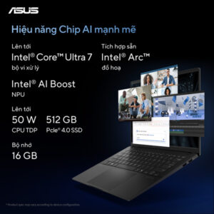 Laptop Asus Vivobook S16 OLED S5606MA-MX051W (Ultra 7 155H/ 16GB/ 512GB SSD/ 16 inch 3.2K/ 120Hz/ Win11/ Blue/ Vỏ nhôm)