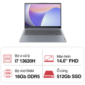 Laptop Lenovo IdeaPad Slim 3 14IRH8 83EL0023VN (i7 13620H/ 16GB/ 512GB SSD/ 14 inch FHD/ Win11/ 2Y)