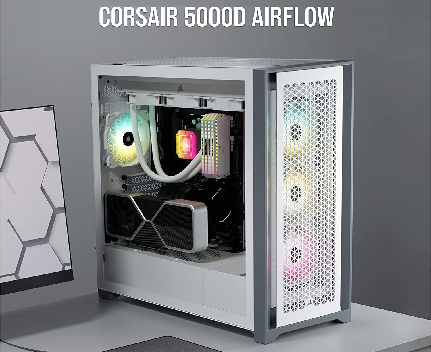 Case máy tính Corsair 5000D Airflow TG White CC-9011211-WW Case máy tính Corsair 5000D Airflow TG White CC-9011211-WW