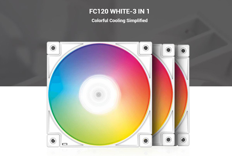 Bộ ba Fan Case Deepcool FC120-3 in 1 RGB White R-FC120-WHAMN3-G-1 Bộ ba Fan Case Deepcool FC120-3 in 1 RGB White R-FC120-WHAMN3-G-1
