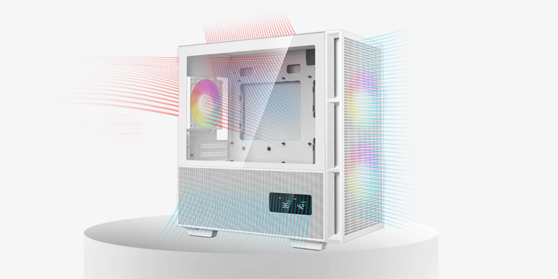 Case máy tính Deepcool CH360 Digital ARGB White R-CH360-WHAPE3D-G-1 Case máy tính Deepcool CH360 Digital ARGB White R-CH360-WHAPE3D-G-1