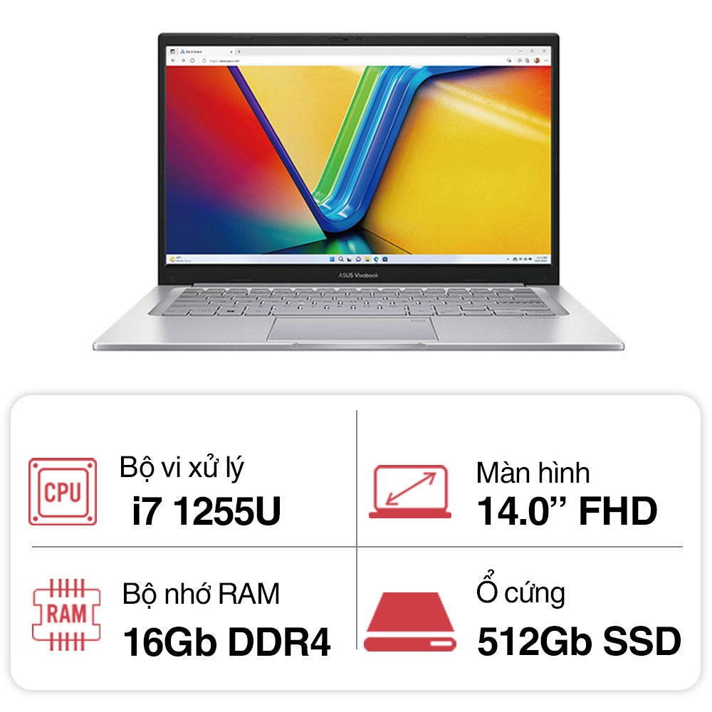 Laptop Asus Vivobook 14 X1404ZA-NK389W