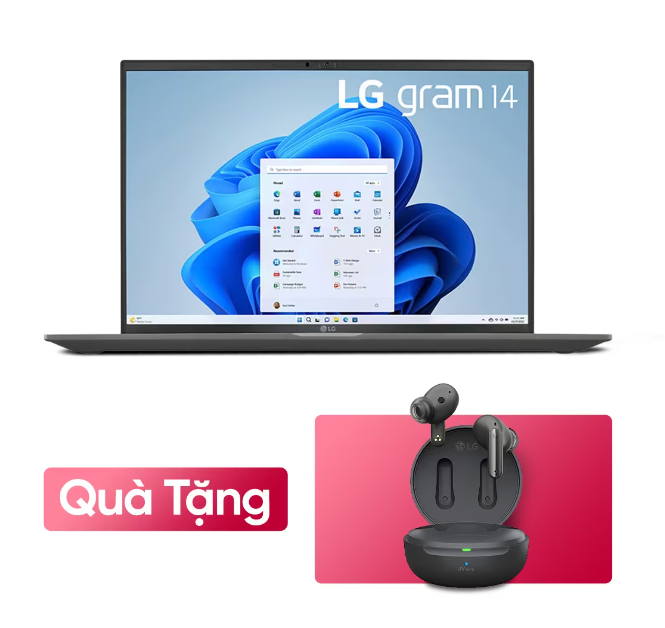 Laptop LG Gram 14Z90R-G.AH53A5 (i5 1340P/ 16GB/ 256GB SSD/14 inch WUXGA/Win11/ Grey)
