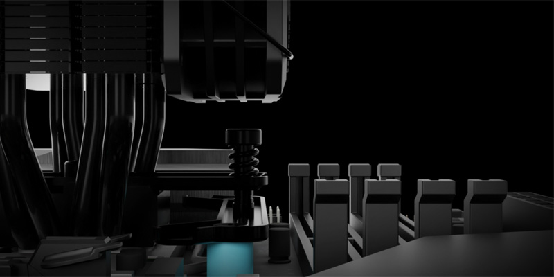 Tản nhiệt khí Gamdias BOREAS E2-410 Black không cấn RAM, tối ưu không gian