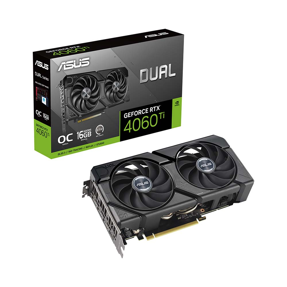 VGA Asus Dual GeForce RTX 4060 Ti EVO OC Edition 16GB GDDR6 DUAL-RTX4060TI-O16G-EVO