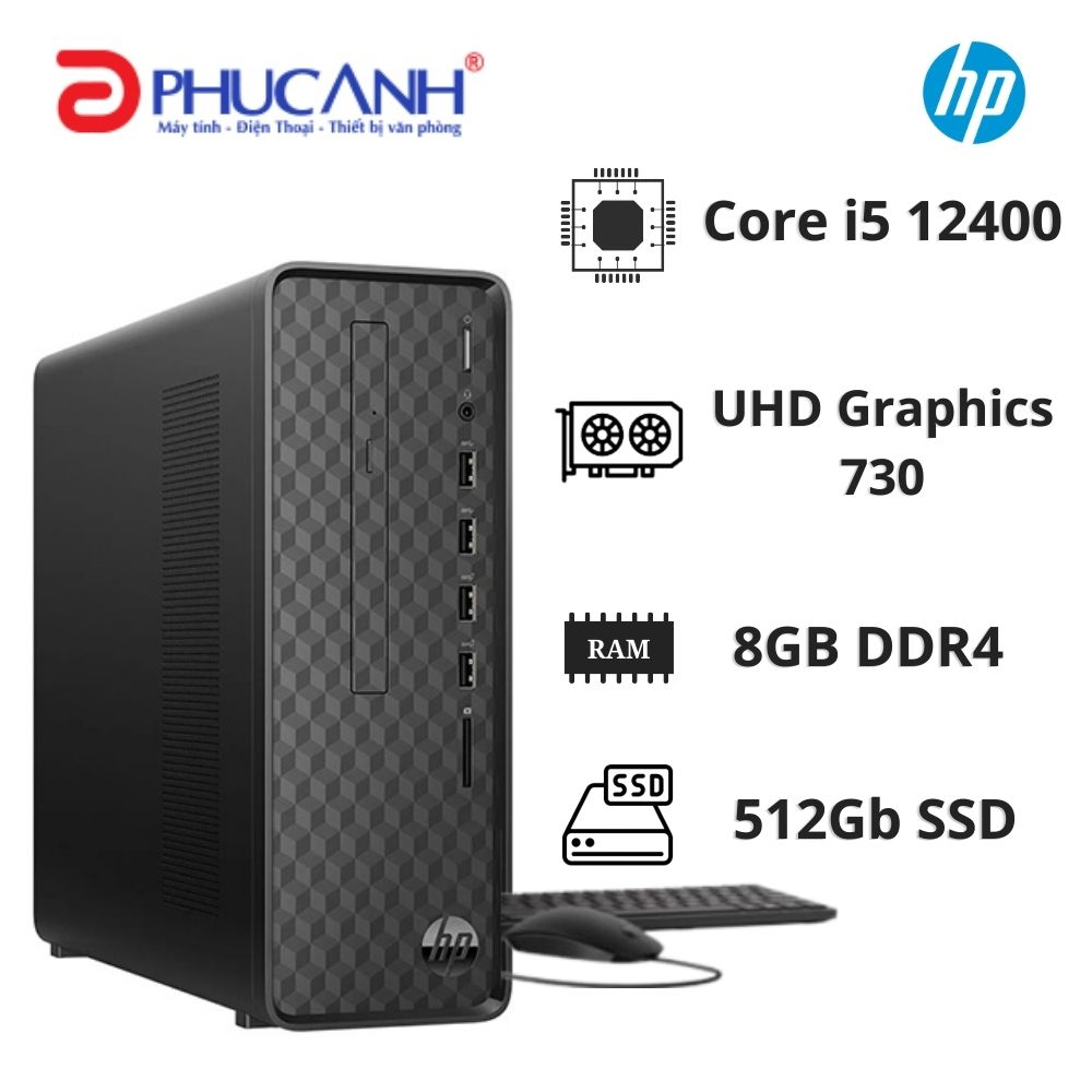 Máy tính để bàn HP S01-PF2025D 6K7A3PA (Core i5 12400/ Intel H670/ 8GB/ 512GB SSD/ Intel UHD Graphics 730/ Windows 11 Home) Máy tính để bàn HP S01-PF2025D 6K7A3PA (Core i5 12400/ Intel H670/ 8GB/ 512GB SSD/ Intel UHD Graphics 730/ Windows 11 Home)