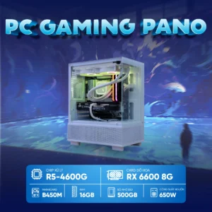 PC Gaming PANO R5-6600 WHITE ( R5-4600G, RX 6600 8GB, RAM 16GB, SSD 512GB, 650W )