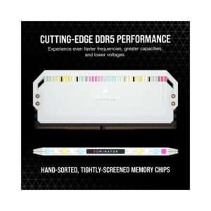 Ram PC Corsair Dominator Platinum RGB White 32GB 6000Mhz DDR5 (2x16GB) CMT32GX5M2X6000C36W