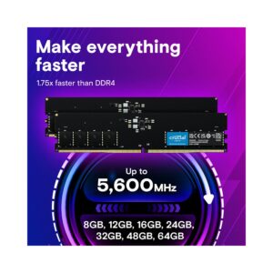 Ram PC Crucial 8GB 4800MHz DDR5 CT8G48C40U5