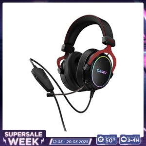 Tai Nghe Gaming Dareu EH925L Black Red Pro Multi Led