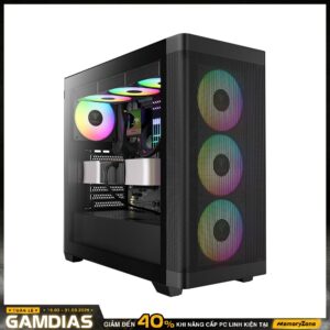 Case máy tính Gamdias ATHENA M3 Black CAATHEM3BLGA