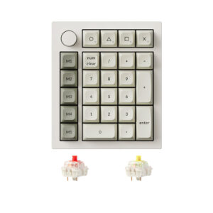 Bàn phím cơ không dây Numpad Keychron Q0 Max Shell White RGB Knob Hotswap (Gateron Sw)