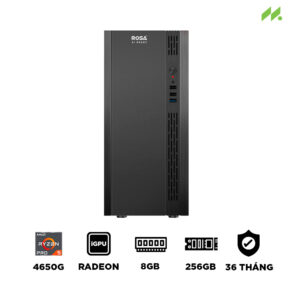 PC Văn Phòng ROSA A46450-8-256 (Ryzen 5 Pro 4650G, Radeon Graphics, Ram 8GB, SSD 256GB, 450W, Win 11 Pro)