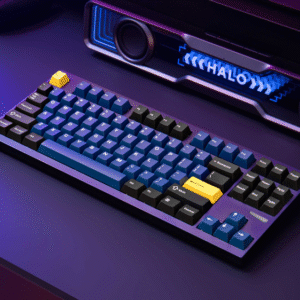 Bàn phím cơ không dây Lemokey L4 Navy Blue RGB Hotswap CNC Aluminum (Keychron Sw)