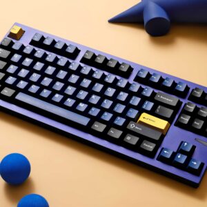 Bàn phím cơ không dây Lemokey L4 Navy Blue RGB Hotswap CNC Aluminum (Keychron Sw)