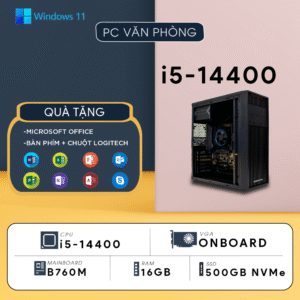 PC ST Văn Phòng i5-14400 (i5-14400, UHD 730 Graphics, Ram 16GB DDR4, SSD 500GB, 500W)