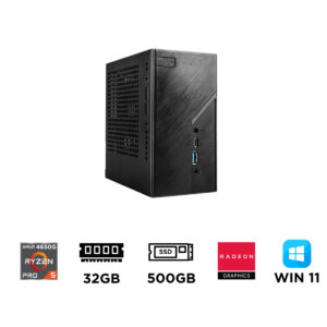 Mini PC ASRock DeskMini X300 ST-AX34650G (Ryzen 5 4650G, Ram DDR4, SSD 500GB, Win 11)