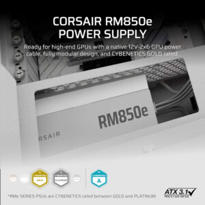 Nguồn máy tính Corsair RM850e White ATX 3.1 850W Cybenetics Gold CP-9020293-NA