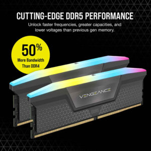 Ram PC Corsair Vengeance RGB 64GB 6000MHz DDR5 (2x32GB) CMH64GX5M2B6000Z40