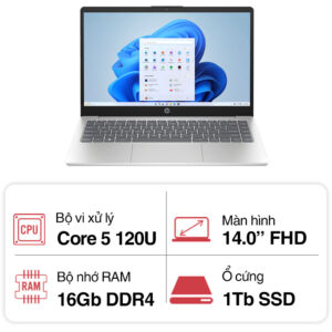 Laptop HP 14 ep1009TU 9Z2W2PA (Core 5 120U/ 16GB/ 1TB SSD/ 14 inch FHD/ Win11/ Silver)