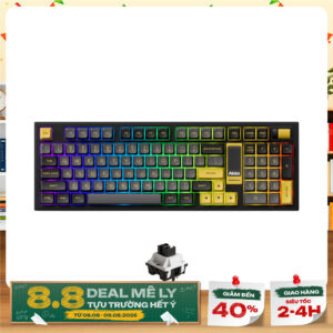 Bàn phím cơ không dây AKKO 5098B Black Gold LCD Screen RGB Hotswap (AKKO Sw)