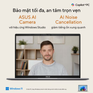 Laptop Asus Vivobook S14 M3407KA-SF034WS (AI 5 330/ 16GB/ 512GB SSD/ 14 inch WUXGA/ 60HZ/ Win 11/ Office/ Silver/ Vỏ nhôm)