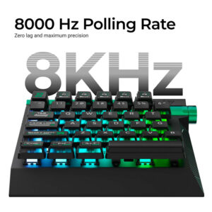Bàn phím cơ One Handed Keychron Lemokey L0 HE Shine Through RGB Hotswap CNC Aluminum (Magnetic Sw)