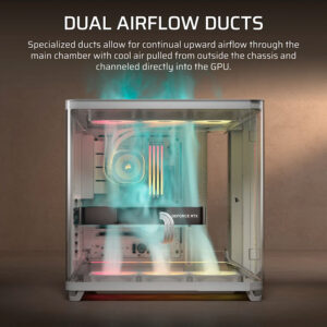 Case máy tính Corsair AIR 5400 RS-R ARGB Triple Chamber White CC-9011319-WW