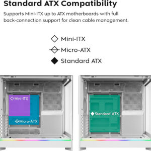 Case máy tính Montech HS02 PRO ARGB Black CAHS02PRBLMT