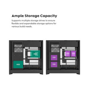 Case máy tính Montech HS02 PRO ARGB Black CAHS02PRBLMT