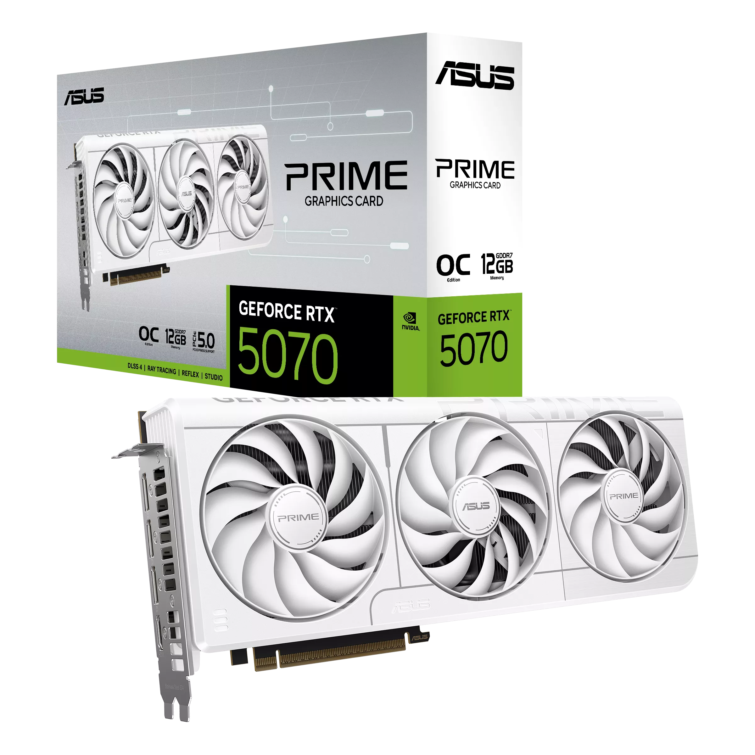 VGA Asus PRIME GeForce RTX 5070 White OC Edition 12GB GDDR7