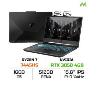 Laptop ASUS TUF Gaming A15 FA506NCG-HN184W (Ryzen 7 7445HS, RTX 3050 4GB, Ram 16GB DDR5, SSD 512GB, 15.6 Inch IPS FHD 144Hz)
