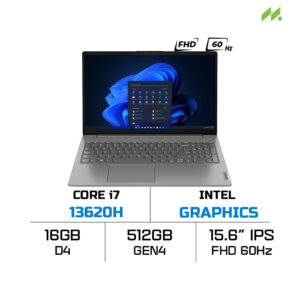 Laptop Lenovo V15 G4 IRU 83A100RFVN (i7-13620H, Intel Graphics, RAM 16GB DDR4, SSD 512GB, 15.6 Inch IPS FHD 60Hz, NoOS)