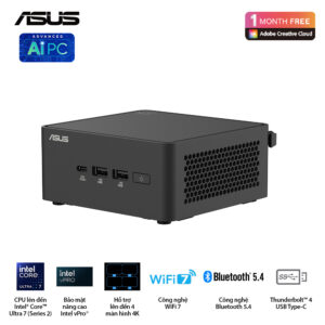 Máy tính Mini PC ASUS NUC 15 Pro Tall RNUC15CRHU500000I (Ultra 5 225H, Arc Graphics)