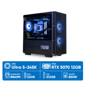 PC ST Ultra 5-5070 (Ultra 5 245K, RTX 5070 12GB, Ram 32GB, SSD 500GB, 850W, WIN11  )